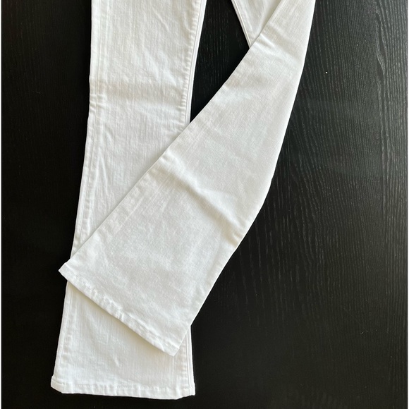 Frame Denim Le High Flare Jeans in Blanc White Stretch Flare Jeans Women - Picture 9 of 13